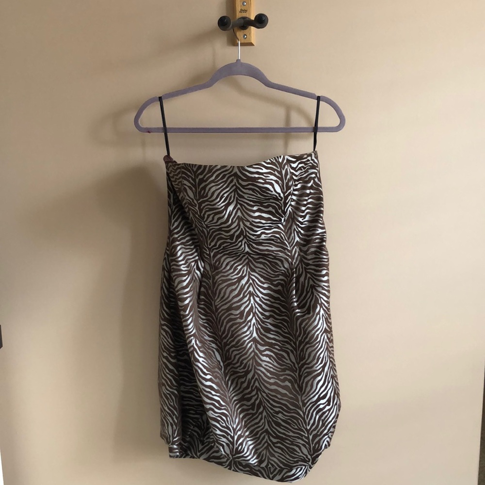 Beloved Jessica McClintock Size 12 2000s Zebra Dress Rare